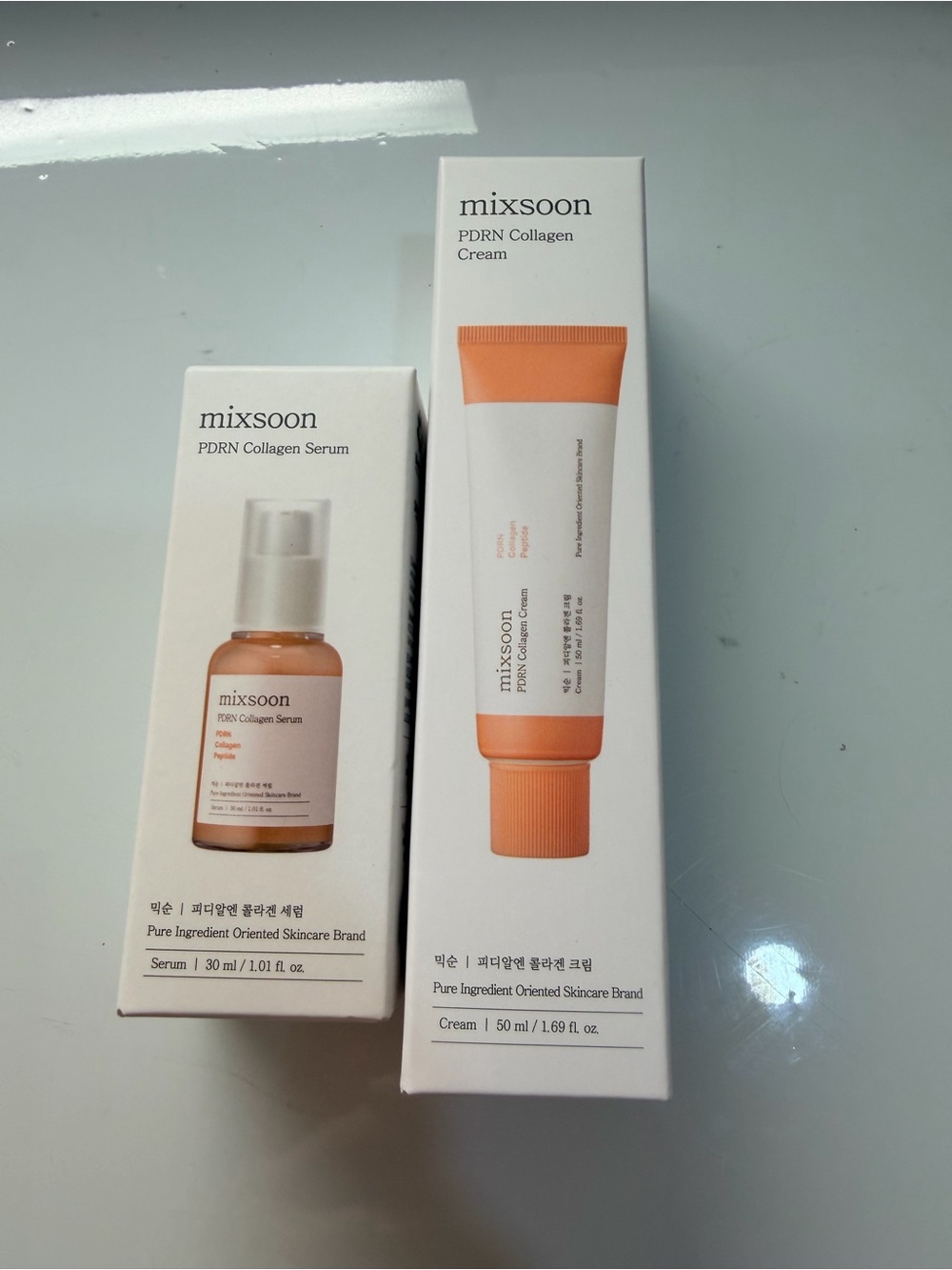 mixsoon PDRN Collagen Serum & Cream - Peach Accent Skin Set